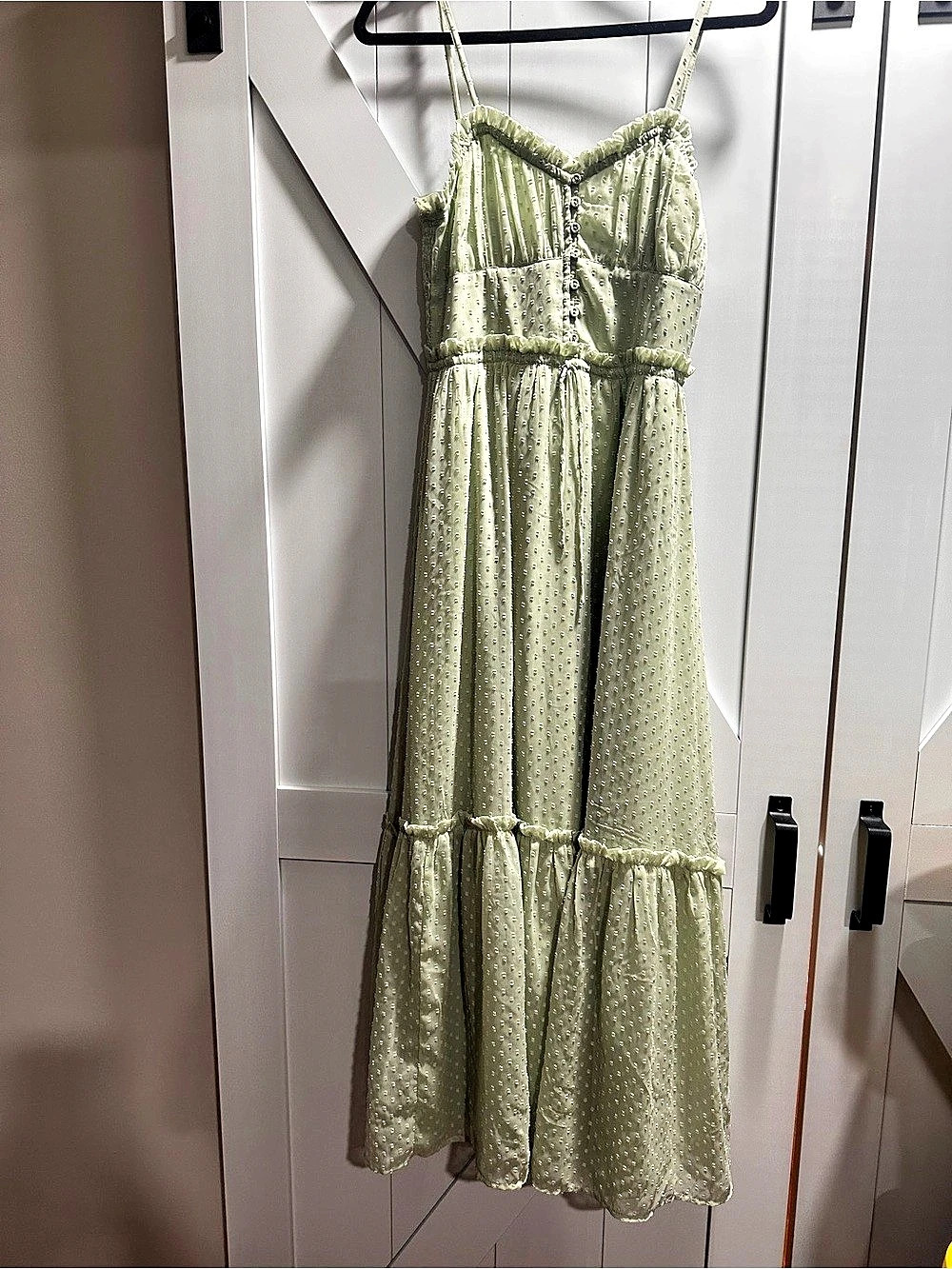 Free People Maxi Dress in Green Size Medium Like New
